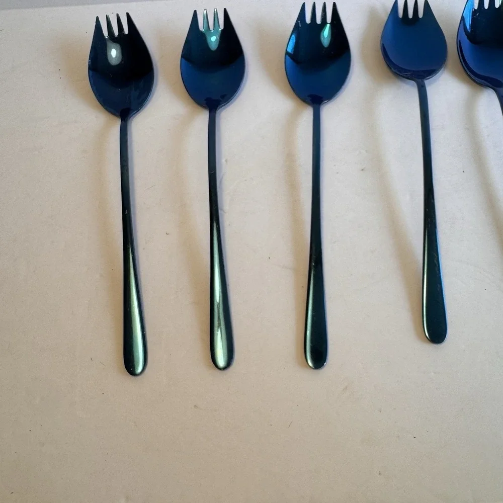Buyer StarBlue‎ Sporks 2 in 1 Spoons Forks 5 Pieces Stainless Steel